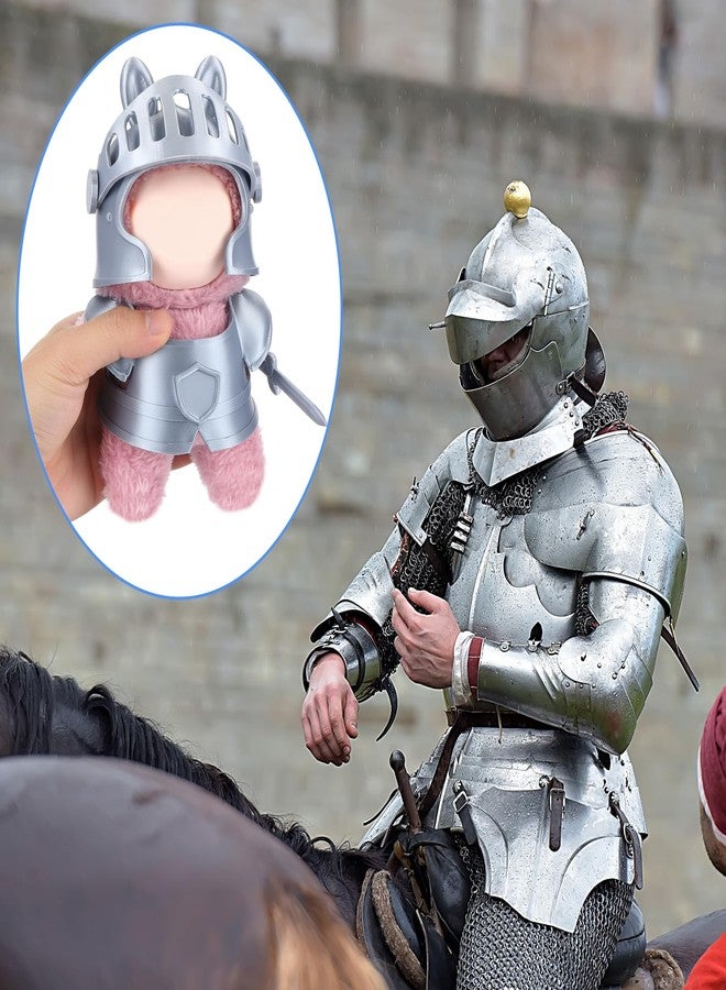 Simgoing 17 cm Doll Knight Costume Outfit Helmet Armor Sword Cute Medieval Armor Suit for Halloween Easter Renaissance Fair Costume Doll Clothes Accessory Gift Collection(Silver) - Image 5